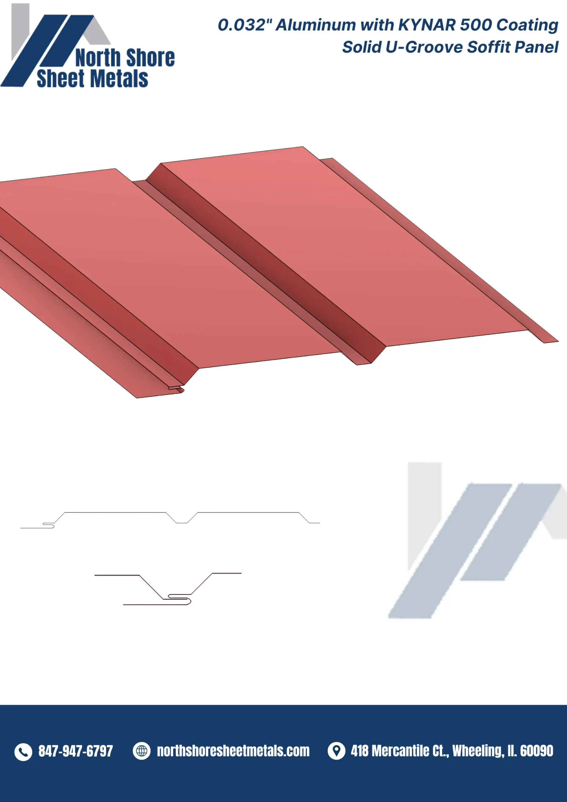 aluminum u groove soffit