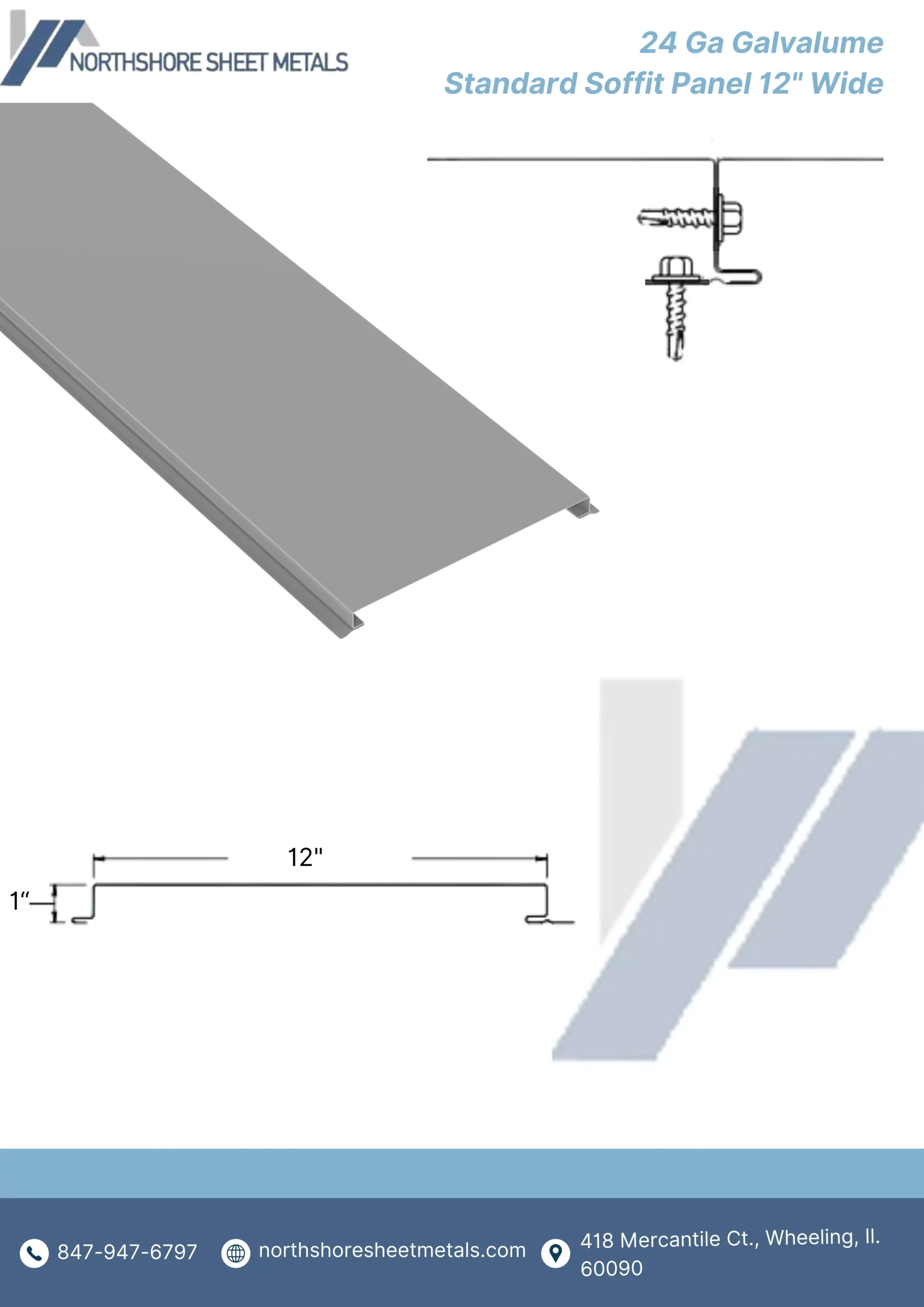 galvalume standard soffit panel