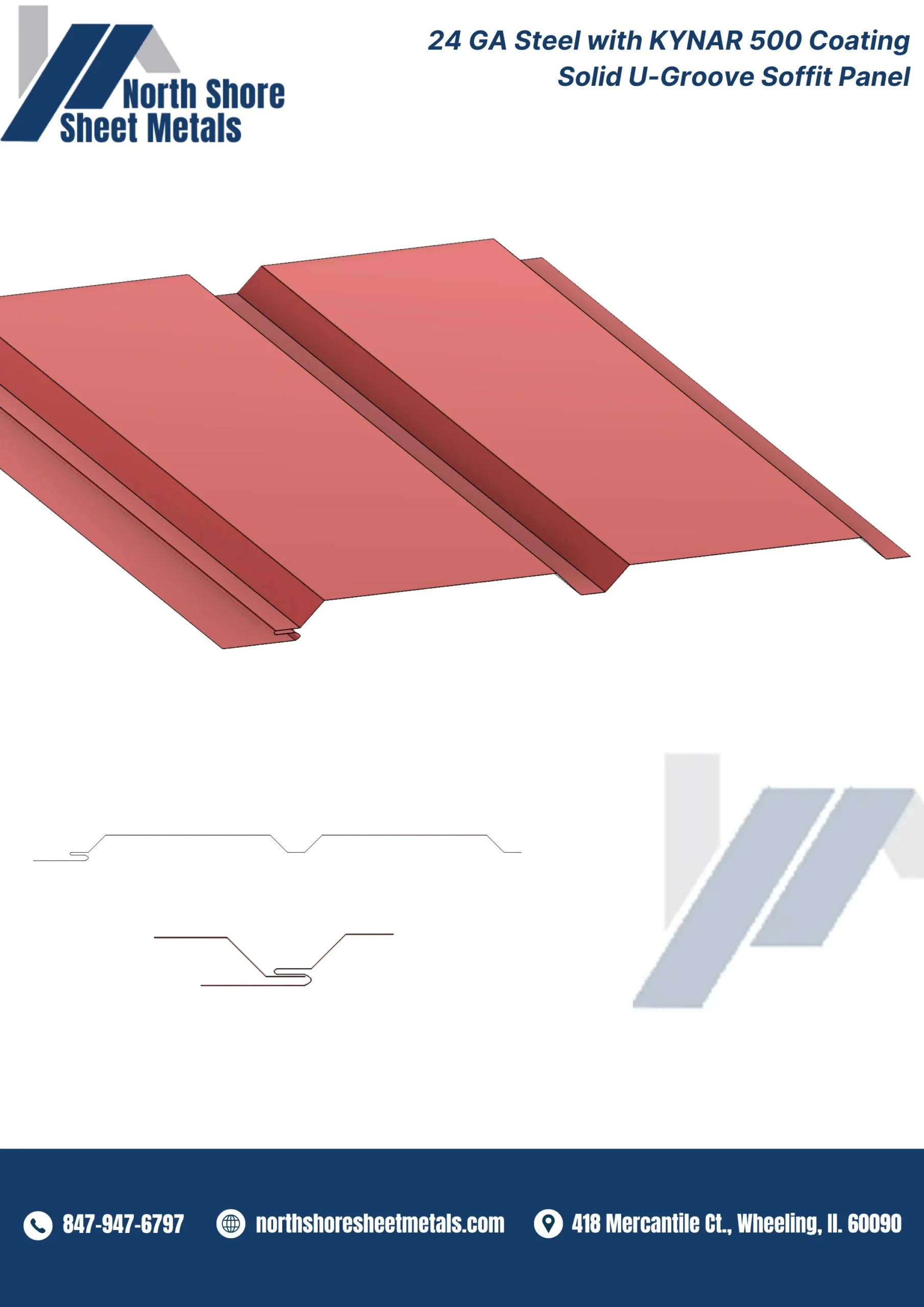 steel u-grove soffit